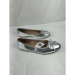 SM New York Women's Alana Silver Ballet Flat Shoes Size 10M new